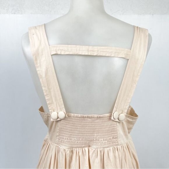 By Anthropologie Square-Neck Tiered Cotton Lined Midi Dress small - Picture 9 of 11